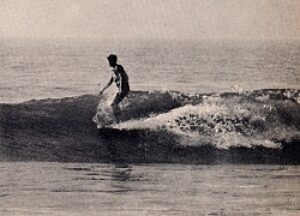 BP Winning the 1966 Morey-Pope Pro Nose Riding Invitational. Photo from Competition Surf Magazine